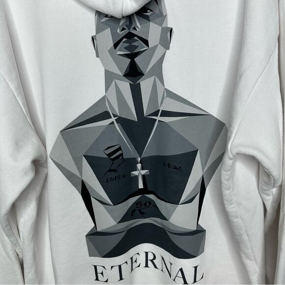 INTERSCOPE x FRAGMENT 2PAC Light Khaki Hoodie NEW in XL - Picture 3 of 11